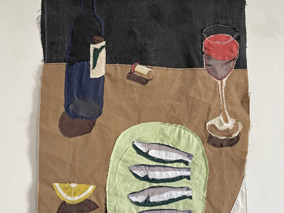 andrew pierce scott tabletop tapestry sardines made from scrap fabric 2b  