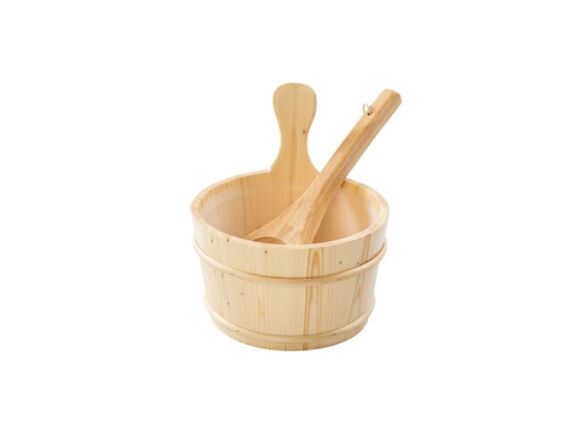 durasage sauna wooden bucket ladle kit   1 584x438