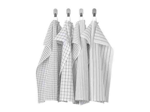 ikea rinnig dish towel white dark gray   1 584x438