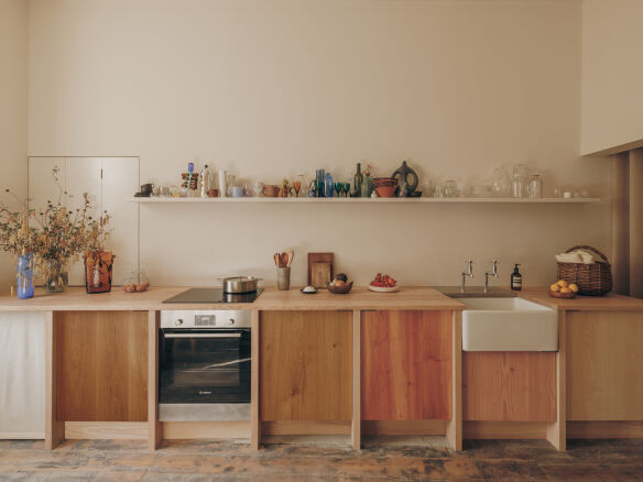 Kitchen of the Week A CostConscious Plywood Design Homemade Backsplash and Moveable Island Included portrait 18