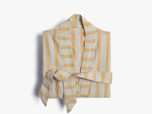parachute home linen stripe robe natural with yellow   1 584x438