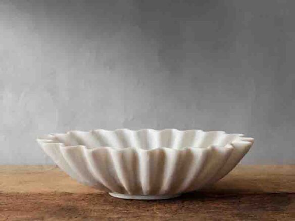 white marble ruffle bowl arhaus   1 584x438